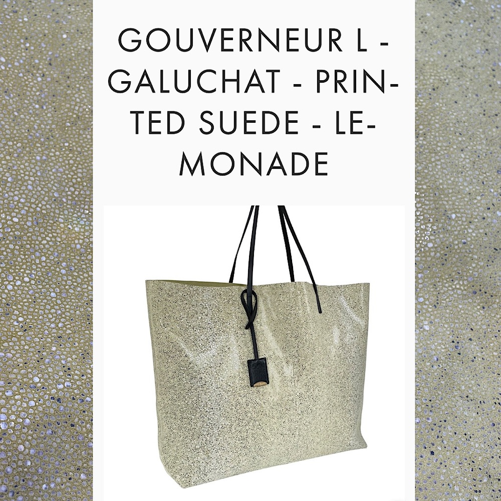 Linde Gallery St Barth
Printed Suede Tote in Lemonade